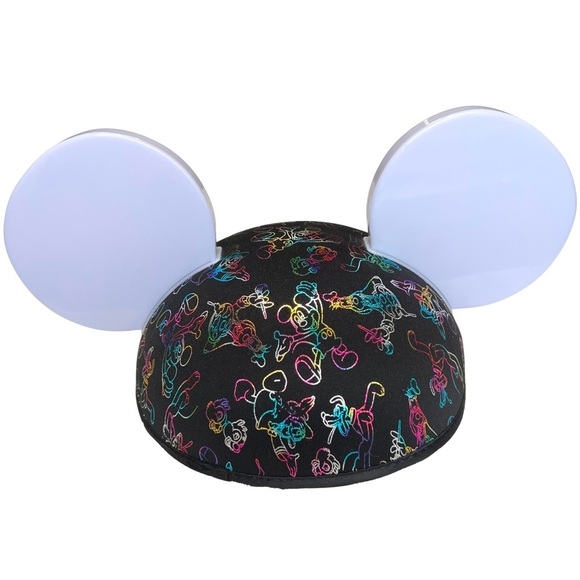 Disney Parks Flashing Light Up Mouse Ear Hat Glow with the Show Multicolor Adult - Picture 14 of 16
